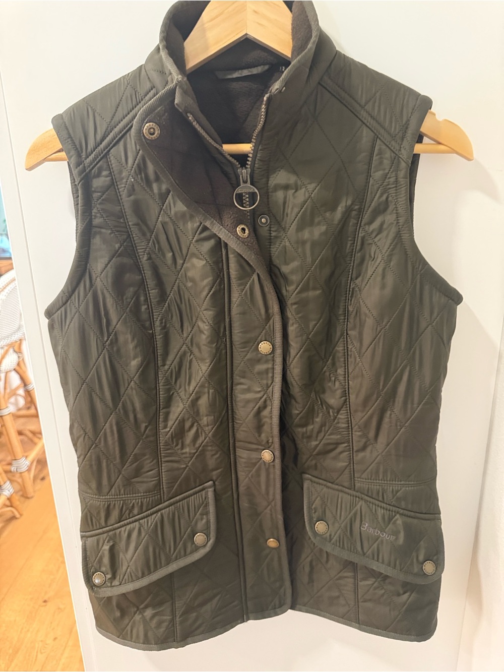Barbour Olive Green Quilted Women's Vest
